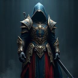 Example of Kaito Suzuki's professional character design work: a majestic, cloaked warrior.