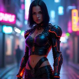Example of Kaito Suzuki's professional character design work: a futuristic, cyberpunk-inspired character.