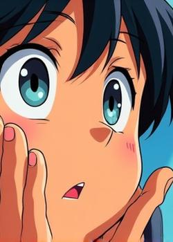 A manga panel showing a character discovering something with awe