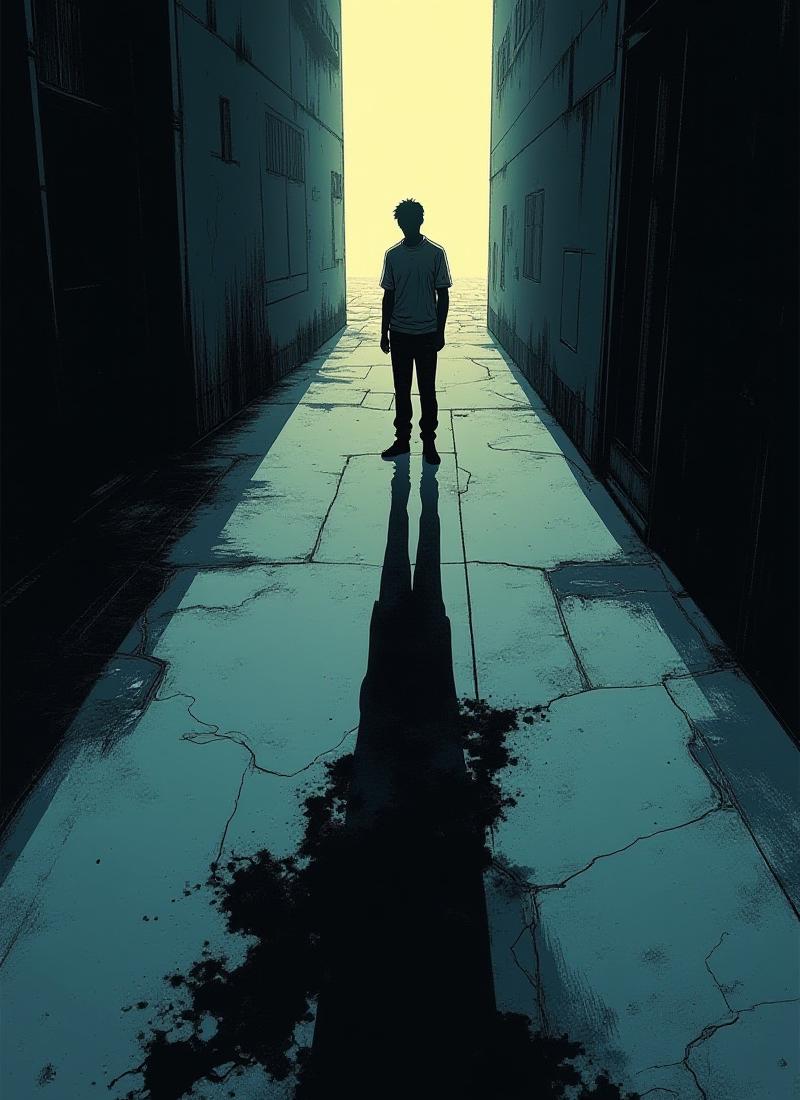 Second page of student's silent comic, showing a moment of tension or decision